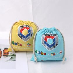 Custom Hot Stamping Canvas Drawstring Toy Tarot Card Bag High Quality Cotton Gift Packaging Dust Pouch