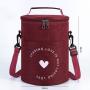 Trending Hot Products Adjustable Shoulder Strap Round Insulated Double Zipper Lunch Case Bag