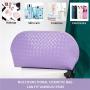 Gelory Customized Zip Make Up Bag Luxury Shell Shape PU Leather Makeup Pouch Cosmetic Bags for Women