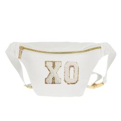 Low MOQ Stock Custom Logo Printed Sport Crossbody Sling Metallic Multi-functional Cangurera Polyester Bright Fanny Packs