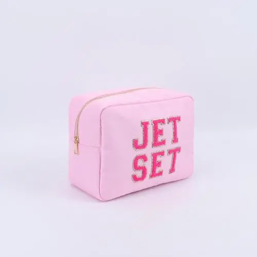 Wholesale Travel Portable Large Cosmetic Makeup Bag Organizer Nylon Zipper Waterproof Custom Designer Girls Cosmetic Gift Bags