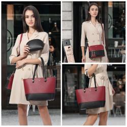 2023 LOVEVOOK 3pc designer handbag famous brands crossbody bag makeup purses and handbags for women ladies custom tote hand bags