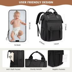 LOVEVOOK 2023 large capacity mother bag baby diaper organizer nappy bag Multifunctional travel laptop mommy backpack for women
