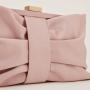 New Design Luxury Satin Pink Bow Party Ladies Dinner Bags Clutch Purse Handmade Elegant Custom Womens Clutch Bag Evening Bags