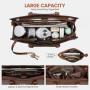 LOVEVOOK Vintage Designer 15.6 inch Large Business Leather Laptop Hand Bags for Women Ladies 2pcs Waterproof Office Tote Handbag