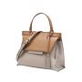 New Fashion Women's Bag Fashion High Texture Real Cow Leather Square Handbag Splicing Cow Leather One Shoulder Diagonal Bag