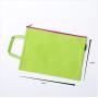 Gelory Hand Carry Zipper Documents Bags A4 Waterproof Custom Logo Zipper Oxford Cloth Single Double Layer File Bag