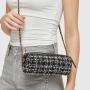 Manufactory 2024 Fashion Women High Quality Luxury Tweed Chain Bags Design Cross-Body Bag For Women Customize Brands Barrel Bag