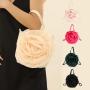 Factory low price Satin rose flower style portable crossbody party wedding women's evening bag