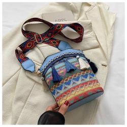 KBW613 Hot New Women Bag Fashion Chain Woven Bucket Bag High Quality Single Shoulder Crossbody Tassel Bag