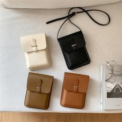 South Korea New Design Pu Leather Casual Shoulder Bag Minimalist Phone Bag Crossbody Mini Leather Bag