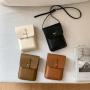 South Korea New Design Pu Leather Casual Shoulder Bag Minimalist Phone Bag Crossbody Mini Leather Bag