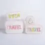 Keymay Wholesale Stock DIY Personalized Gift Bag Canvas Makeup Bags Zipper Pouch  Travel Blank Canvas Cosmetic Bag