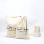 Promotional Custom Logo Twill Cotton Fabric Cloth Shoe Dust Packaging Drawstring Travel Shopping Bag For Handbag