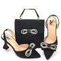 2024  Wedding Party High Heels Paired Handbag Pointed pumps and Handbag Set For Women Match