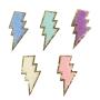 Keymay Bag Cute Smile Face Lightening Rainbow Chenille Letter Patch Decorative Repair Accessories Patches Heart DIY Cosmetic Bag