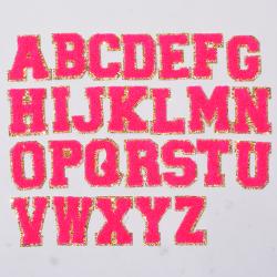Factory Wholesale 3M Sticker Chenille Patches Custom Chenille Patches Alphabet Bag & Clothes DIY Chenille Patch Letter