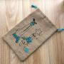Natural Jute Burlap Drawstring Bag Burlap Grain Coffee Beans Corn Packaging Bag