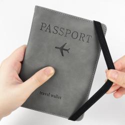 ZR026 New PU Leather Passport Credit Card Bag RFID Multiple Card Holder Certificate Set Passport Case Change Card Holder Travel