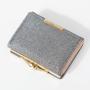HSWW001 Custom Short Small Mini PU Leather RFID Women Wallet Fashion Credit Card Holder Fashionable Coin Money Purse