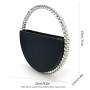 fashion women elegant big diamond round handle party bags ladies bling wedding purse girls crystal evening clutch purse bags