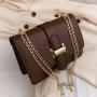 2023 New Design Fashion Small Handbags Chain Shoulder Wide Strap Pu Leather Crossbody Messenger Bags Wholesale Women Handbags