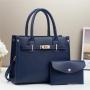 New wholesale luxury leather fashion quilted leather shoulder bags set luxury women's large capacity purses and handbags 2024