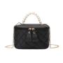 2024 Women's Fashion Pearl Bag Embroidered Mini Bucket Handbag Portable Lady's Small Bag with Cross Border Shipping