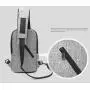 HR195 New Casual Men's Outdoor Cycling Chest Bag Polyester Durable Daily Chest Bag Waterproof USB Charging Earphone Hole Bag
