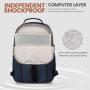 LOVEVOOK Stylish Quilted Smart school backpack with USB Port high quality waterproof business travel laptop backpack for women
