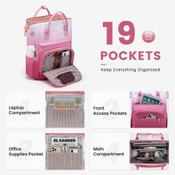 LOVEVOOK Casual computer waterproof travel bag backpack large laptop hiking notebook school business gradient laptop backpacks