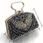 Wholesale Handmade Rhinestone Purse Woman Handbag Clutch Bags Retro Evening Bag For Ladies