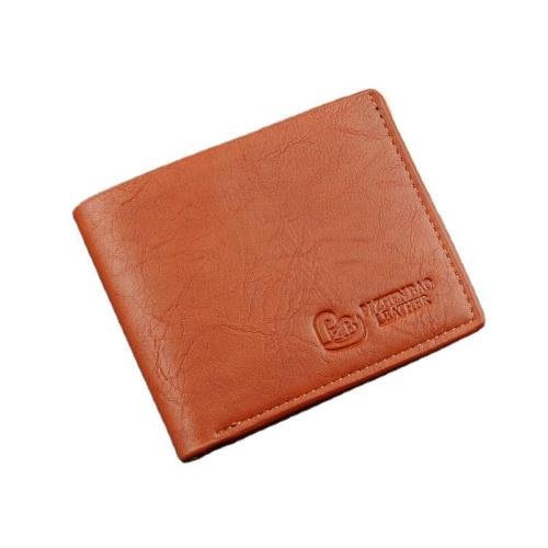 OEM847 Short Men's Wallet Fashion Business Silm Purse Lychee Pattern Wallet Gift for Men Vintage Credit Card Holder