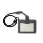 Handmade Gift ID Case Double-sided Card Holder Pass Case Employee Neck ID Holder With Leather Strap