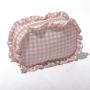 Keymay Various Colors Available Stock Toiletry Cosmetic Bags Ruffle Bag Cosmetic Bag