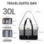 LOVEVOOK 30L Large Custom OEM Adjustable Gym Bag Travel Outdoor Overnight Weekender Duffel Bag with Shoes Compartment for women
