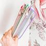 Multi Color PVC Clear Cosmetic Makeup Bag Transparent Flat Zipper Organizer Storage Pouch Women Beauty Toiletry Bag