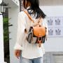 Minissimi Brand Mochila Set Backpack Bag Pu Girls Travelling Backpacks Set Contrast Color 4 Pcs Set Backpack