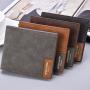 OEM009 New Men Retro PU leather Short Men Wallet Waterproof Slim Simple Male Wallet For Men Purse Business ID Credit Card Holder