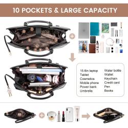 LOVEVOOK Factory Outlet Laptop Bag for Women Ladies 15.6 inch Laptop Tote Bag Waterproof leather Handbag Large Capacity