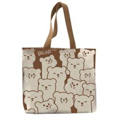 CCF276 Eco Messenger Bags Small Casual Cotton Canvas Tote Crossbody Bag Women's Shoulder Bag with Zipper