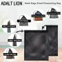 Gelory Custom Drawstring Mesh Gift Bags Travel Sports Small Black Mesh Bags With Cord Lock Closure