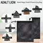 Gelory Custom Drawstring Mesh Gift Bags Travel Sports Small Black Mesh Bags With Cord Lock Closure