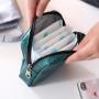Portable Multifunctional PU Leather Women Menstrual Rhombus Sanitary Napkin Organizer Pouch Diamond Cosmetic Bag