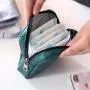 Portable Multifunctional PU Leather Women Menstrual Rhombus Sanitary Napkin Organizer Pouch Diamond Cosmetic Bag