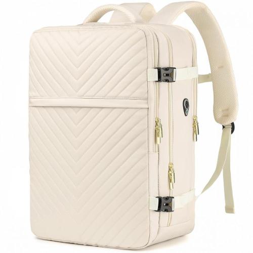 Custom Fashion Quilted Backpack Preppy College School Daypack Travel Commute Knapsack Laptop Bag With USB Charging