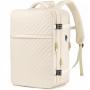 Custom Fashion Quilted Backpack Preppy College School Daypack Travel Commute Knapsack Laptop Bag With USB Charging
