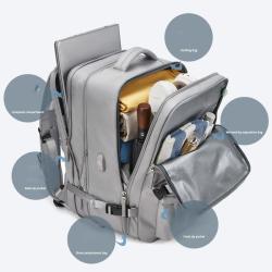 XL185 Students Durable Computer Backpack Waterproof Wearable Multicard Slot Backpack Expandable Large Capacity Shoulder Bag