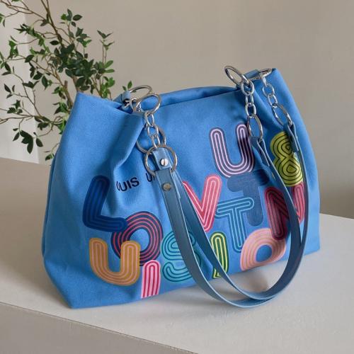 Letter Printing Fashion Women Bags Large Capacity Canvas Tote Bag Pure Color Ladies Handbags Women Bag JY220815