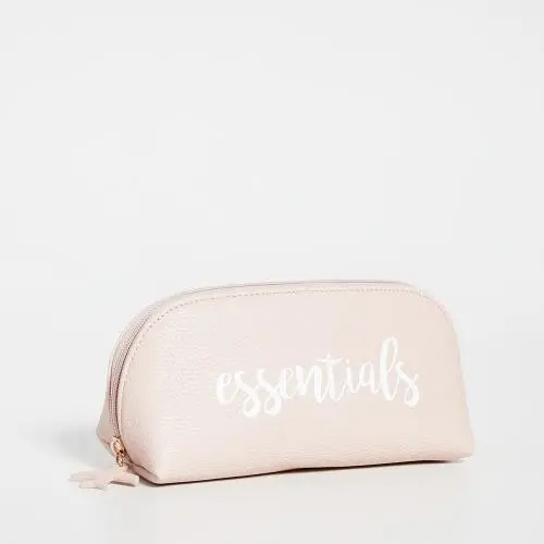 Custom Travel Makeup Bag for Women Portable Organizer Waterproof Purse with Gold Zipper Pink PU Leather Cosmetics Bag